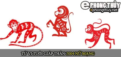 Tử vi tuổi Giáp Thân 2004 nữ mạng