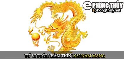 Tử vi tuổi Nhâm Thìn 1952 nam mạng