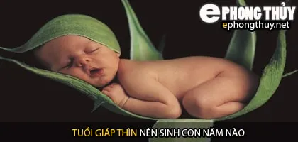Xem năm sinh con hợp tuổi giáp thìn