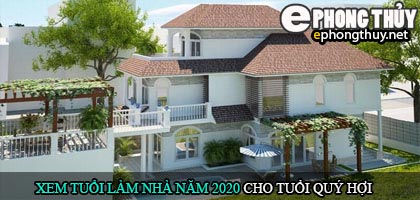Tuổi quý hợi xây nhà năm 2020