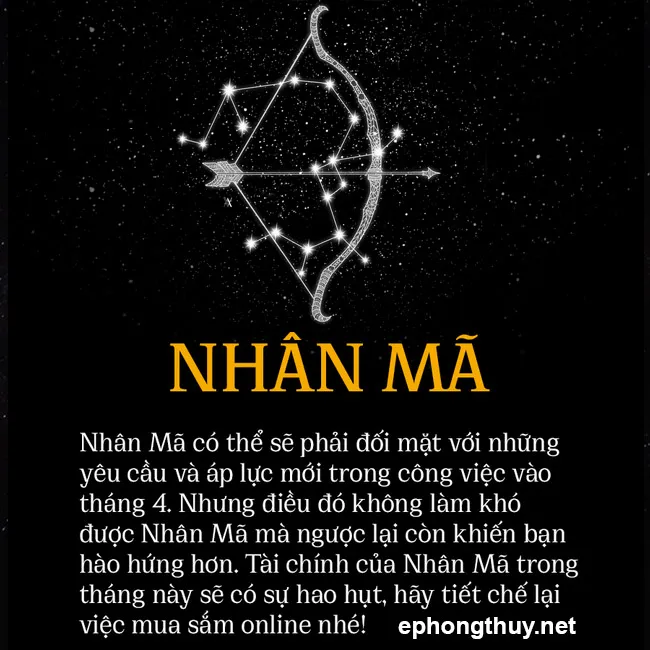 Vận may của cung Nhân Mã trong tháng 4