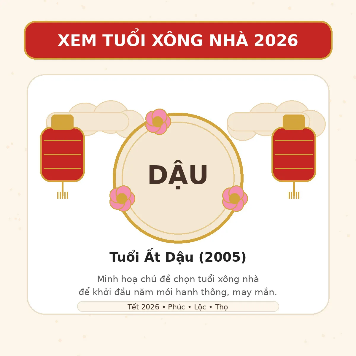 XEM TUỔI XÔNG NHÀ 2027 cho tuổi Ất Dậu 2005