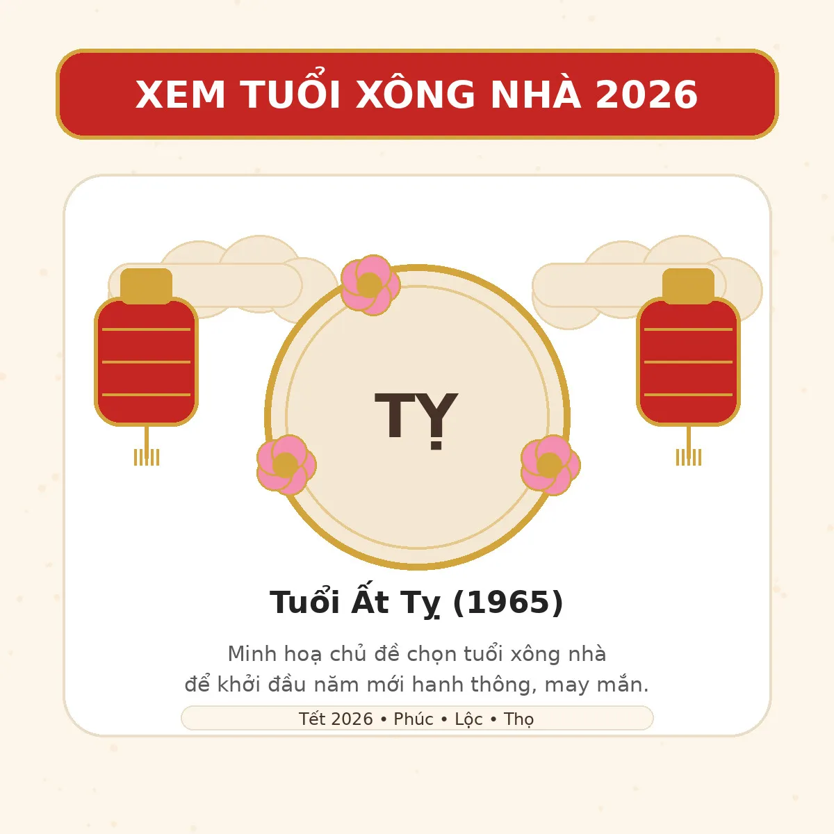 XEM TUỔI XÔNG NHÀ 2027 cho tuổi Ất Tỵ 1965