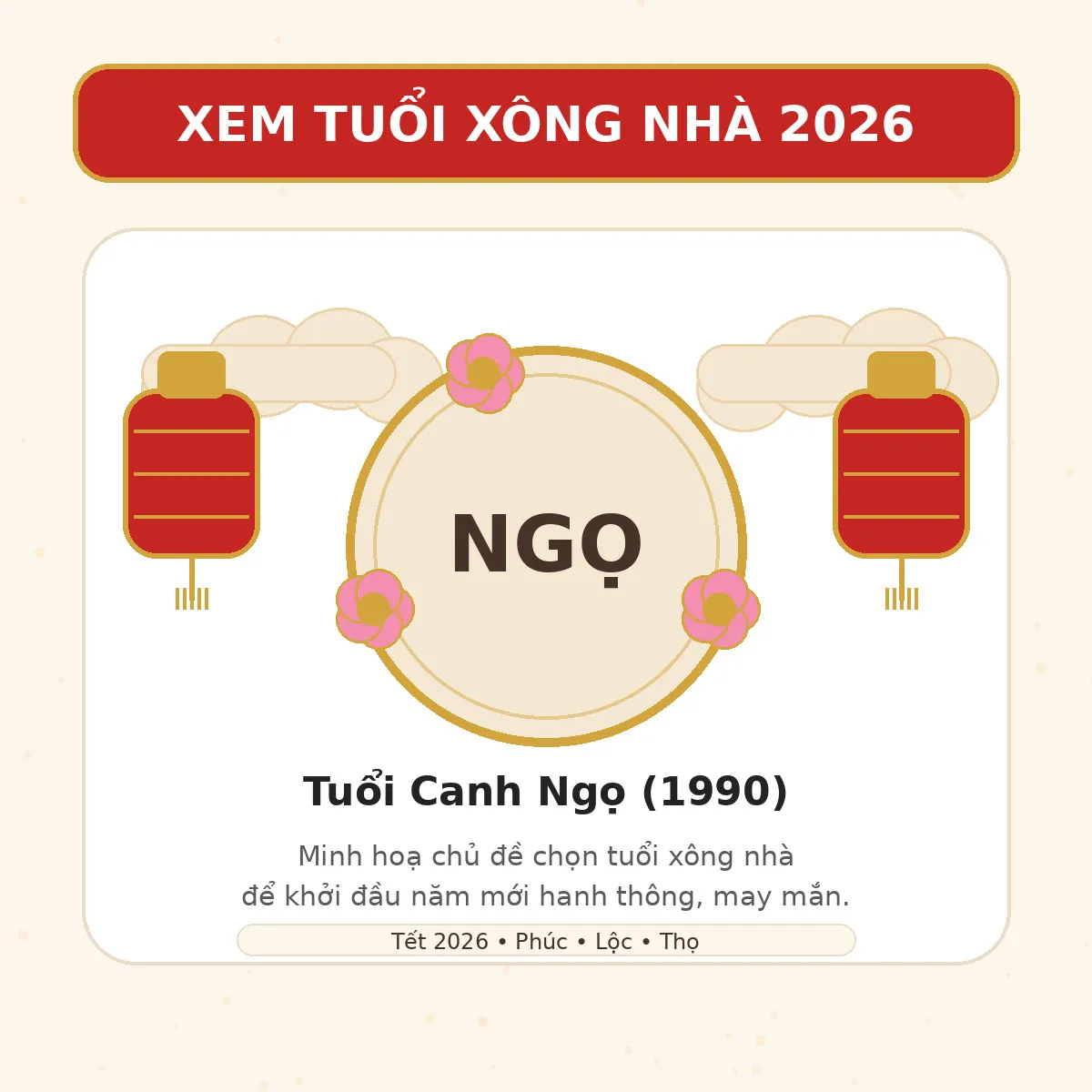 XEM TUỔI XÔNG NHÀ 2027 cho tuổi Canh Ngọ 1990
