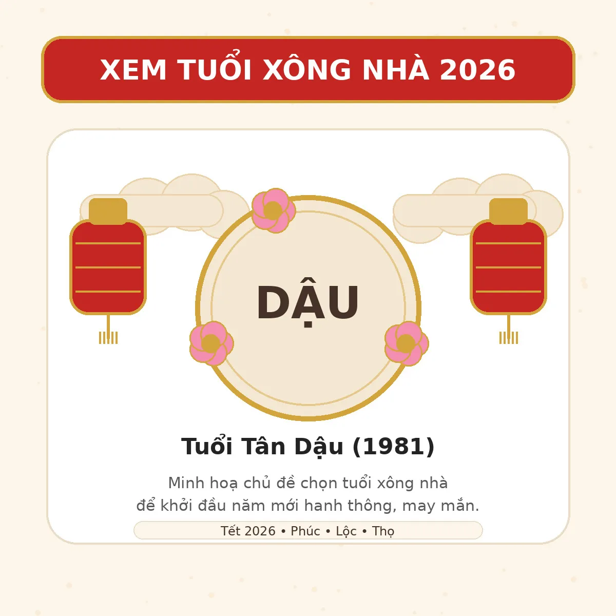 XEM TUỔI XÔNG NHÀ 2027 cho tuổi Tân Dậu 1981